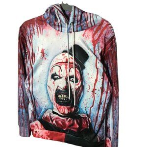 Unisex Youth Halloween Bloody Clown Hoodie Jacket Horror Costume Size M
